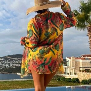 Tropical beach cover up